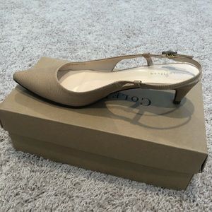 Cole Haan Juliana Low Sling .45 Tan Heels